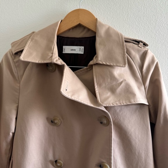 Mango Classic Tan Trench Coat size XXS - Picture 4 of 12